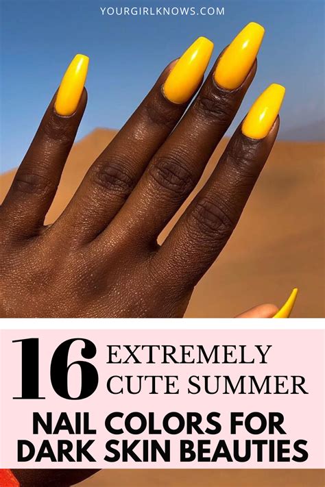 summer nail colors for brown skin|best summer nails for dark skin.